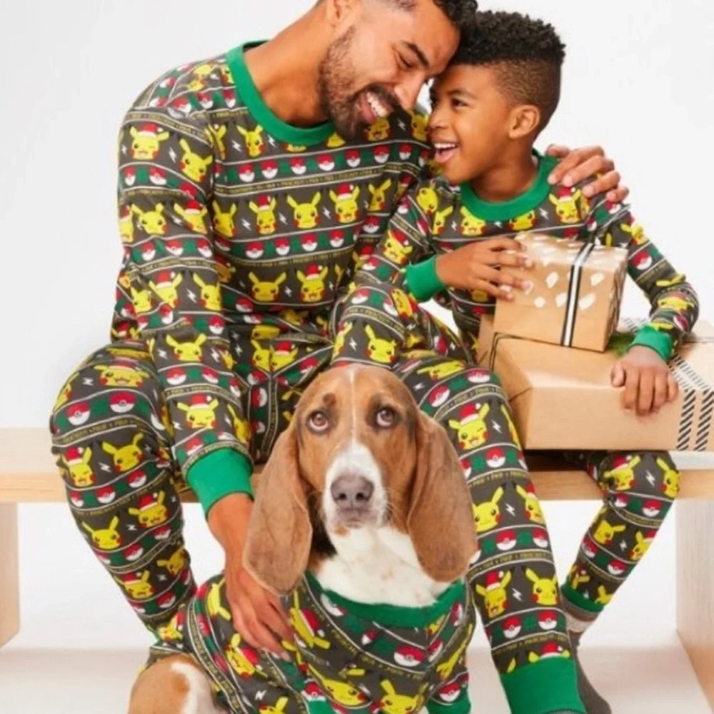 Hanna‎ Andersson Kids Pokemon Holiday Christmas 2-Piece Pajama Set Size 12